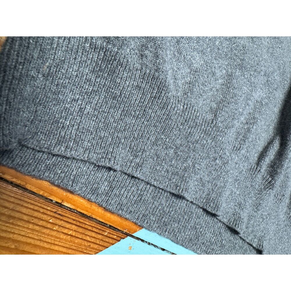 J.Crew Gray Cotton Cashmere V Neck Women’s Sweater XLT Lightweight Knit - Picture 6 of 7